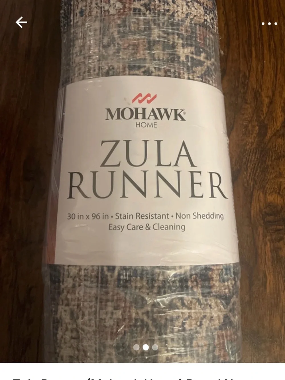 MOHAWK HOME- Muted Blue and Rust Pattern Runner! Brand New🎸